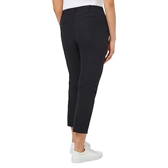 Kirkland Women's 14 Ankle Travel Pants 4-Way Stretch Lightweight Elastic Waist - Picture 4 of 6